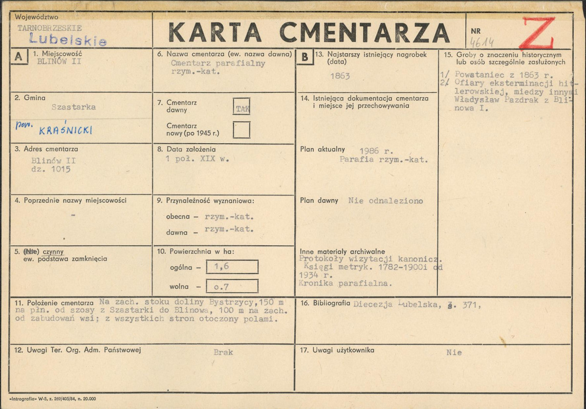 Karta cmentarza, skan nr 1