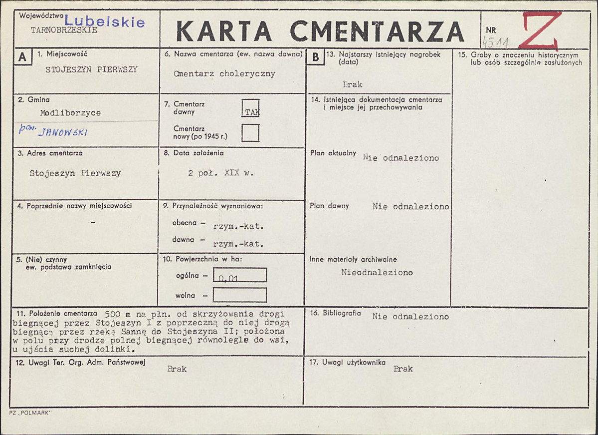 Karta cmentarza, skan nr 1