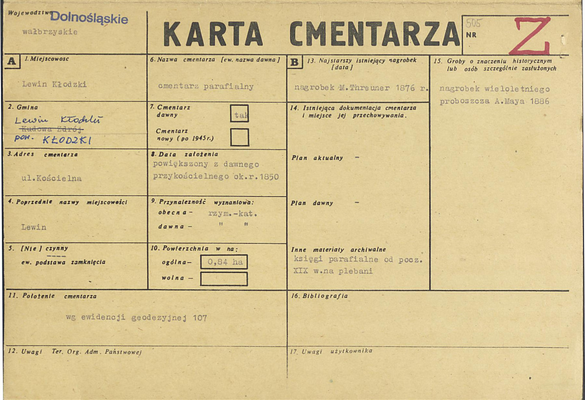 Karta cmentarza, skan nr 1