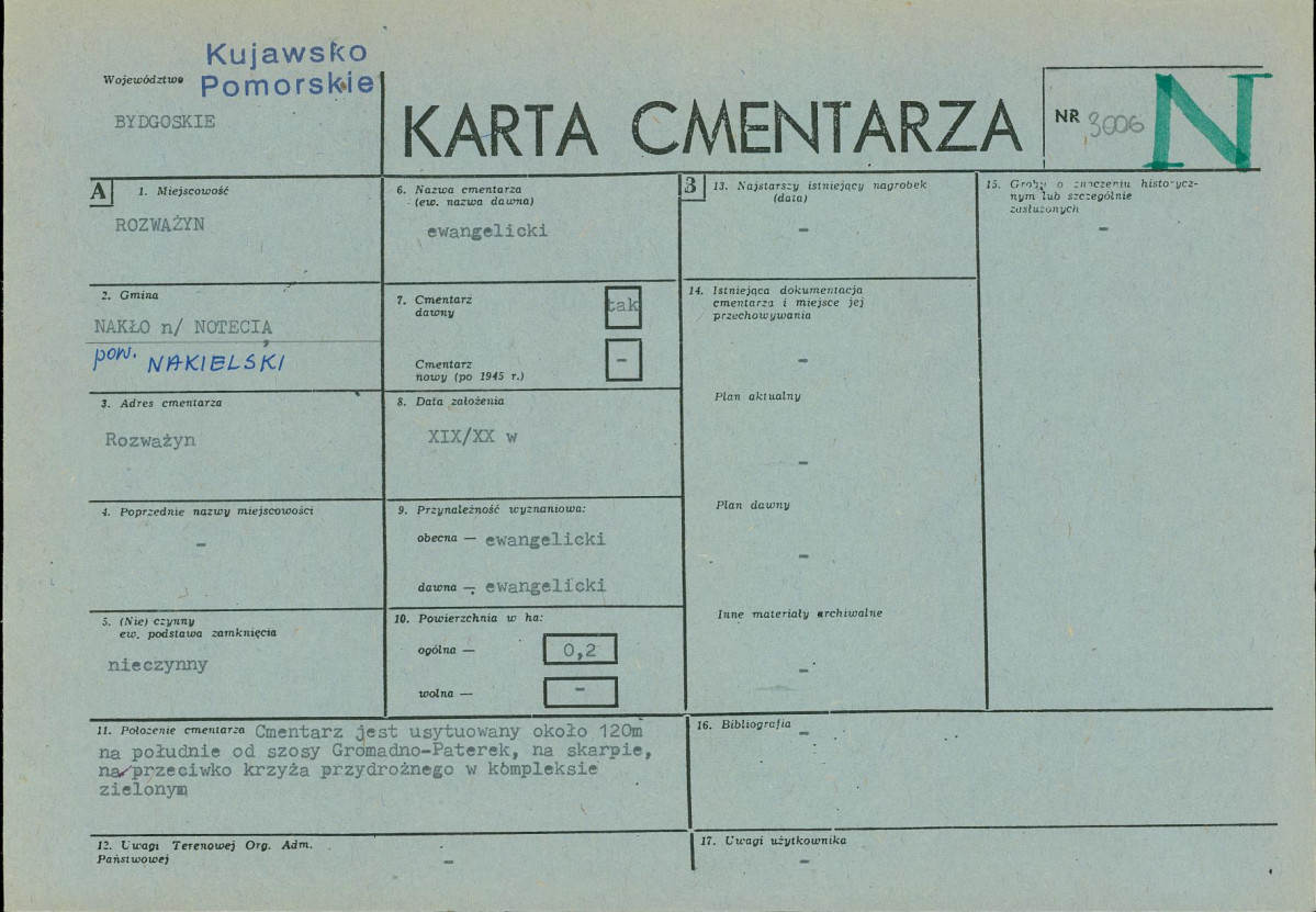 KC - Karta cmentarza, skan nr 1
