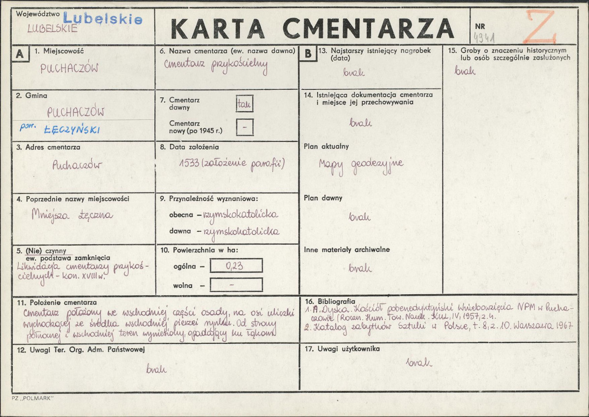 Karta cmentarza, skan nr 1