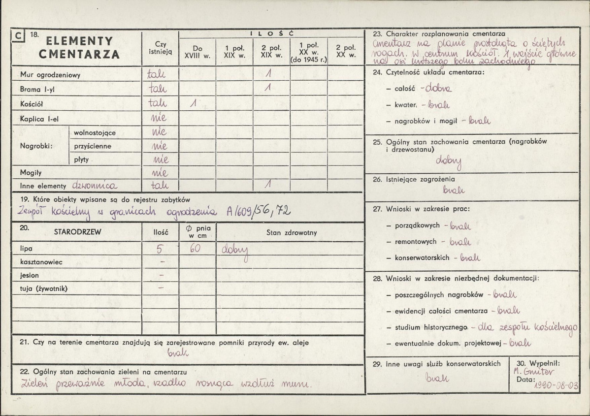 Karta cmentarza, skan nr 2