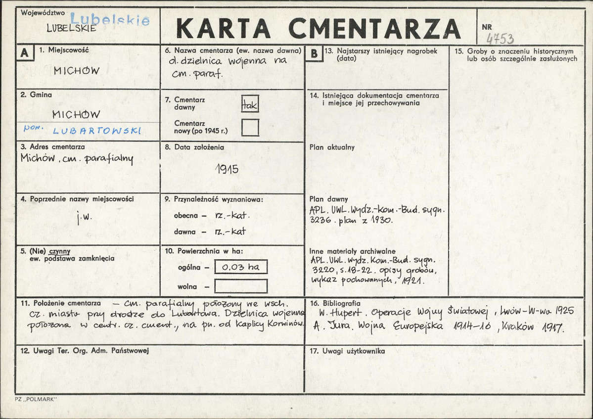 Karta cmentarza, skan nr 1