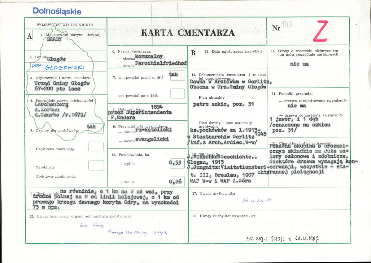 Karta cmentarza, skan nr 1