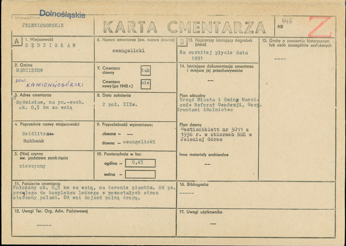 Karta cmentarza, skan nr 1
