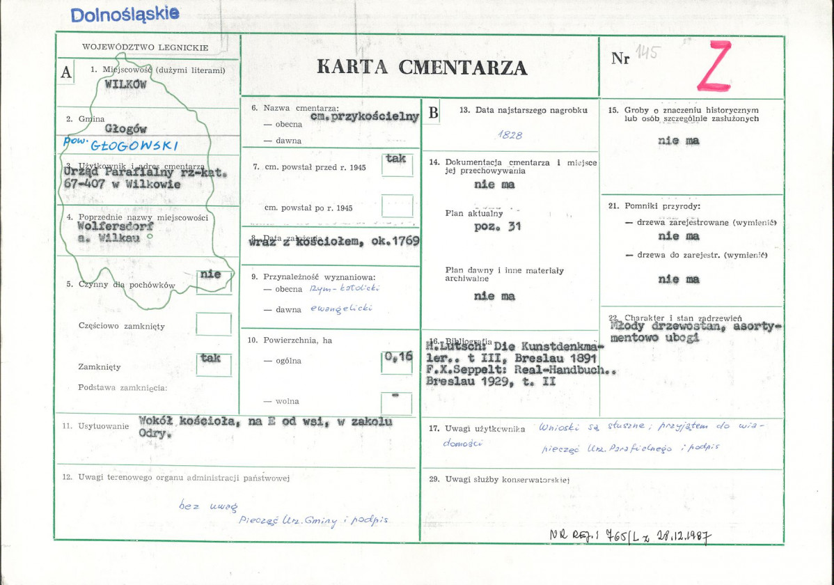 Karta cmentarza, skan nr 1