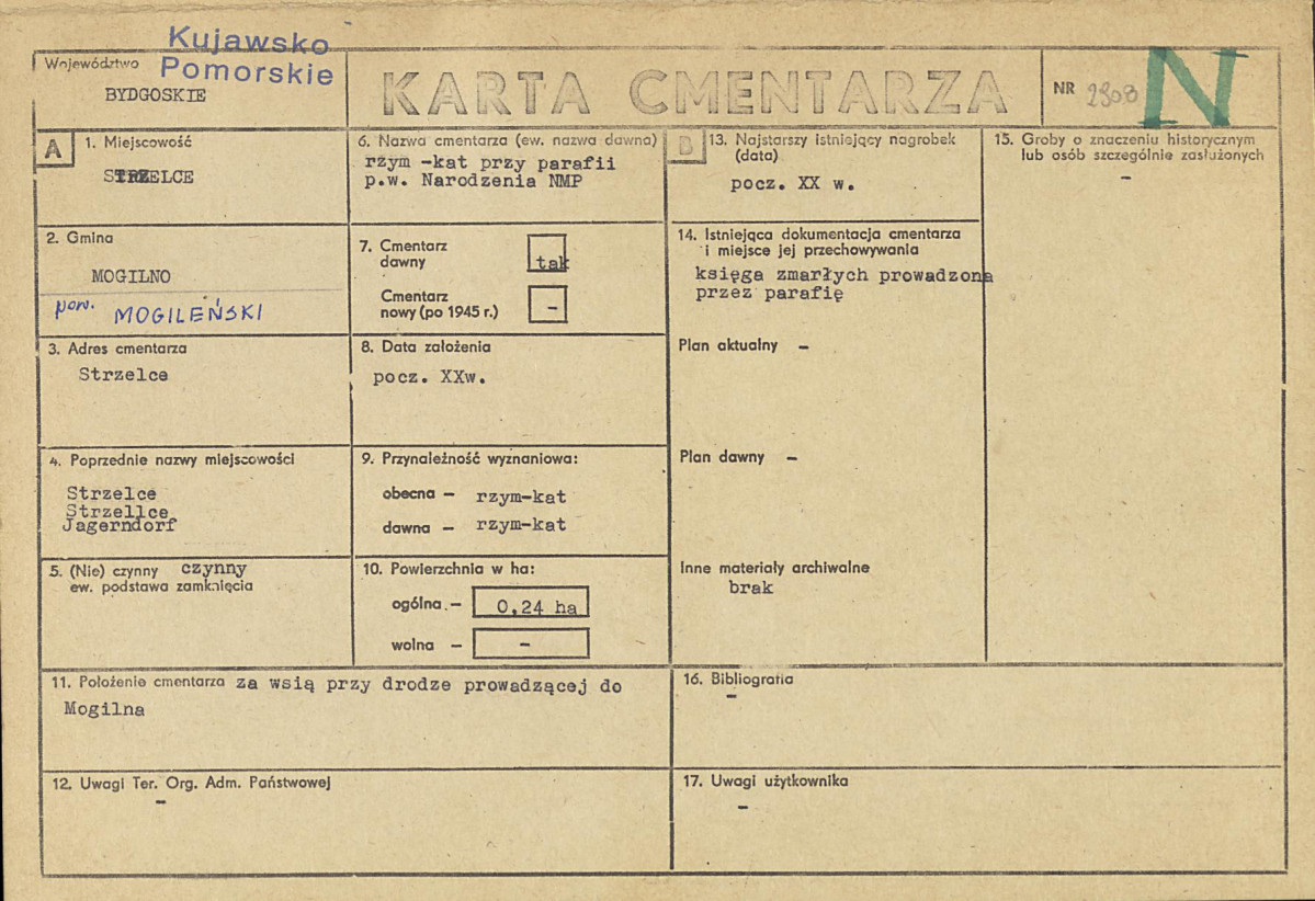 KC - Karta cmentarza, skan nr 1