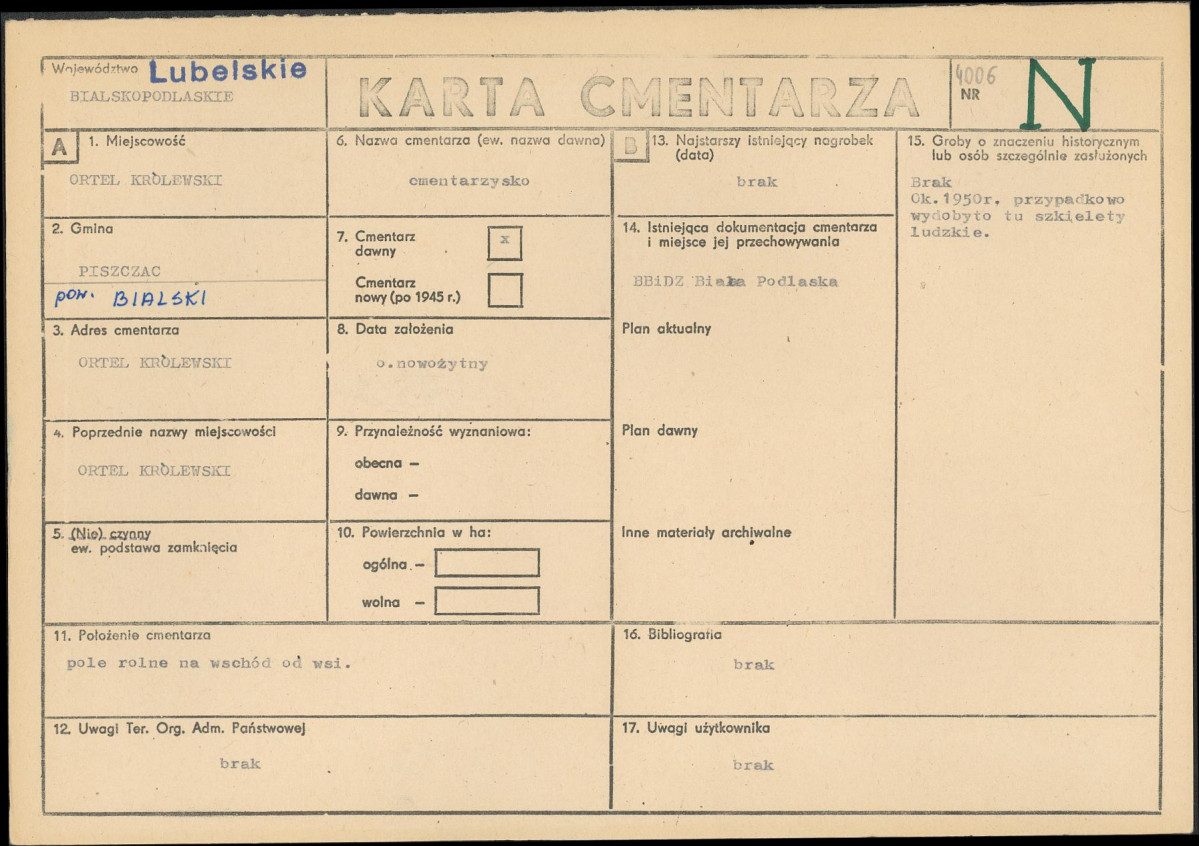 Karta cmentarza, skan nr 1