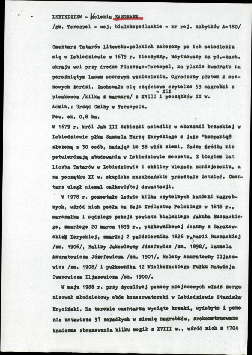 Karta cmentarza, skan nr 6