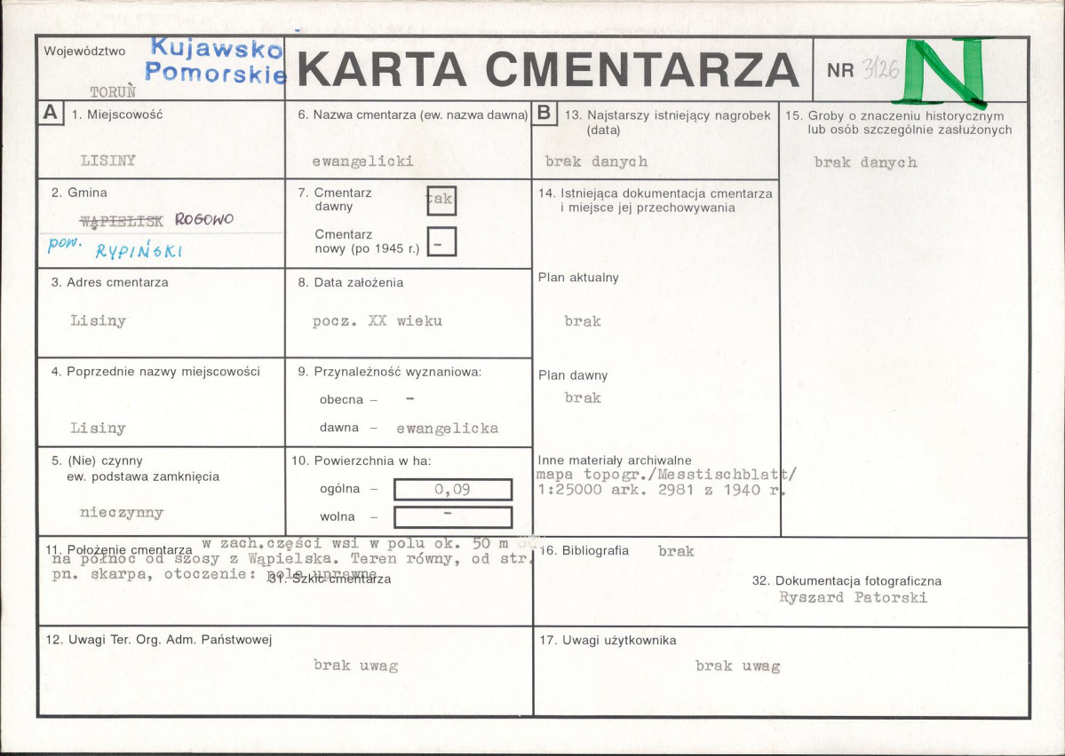 Karta cmentarza, skan nr 1