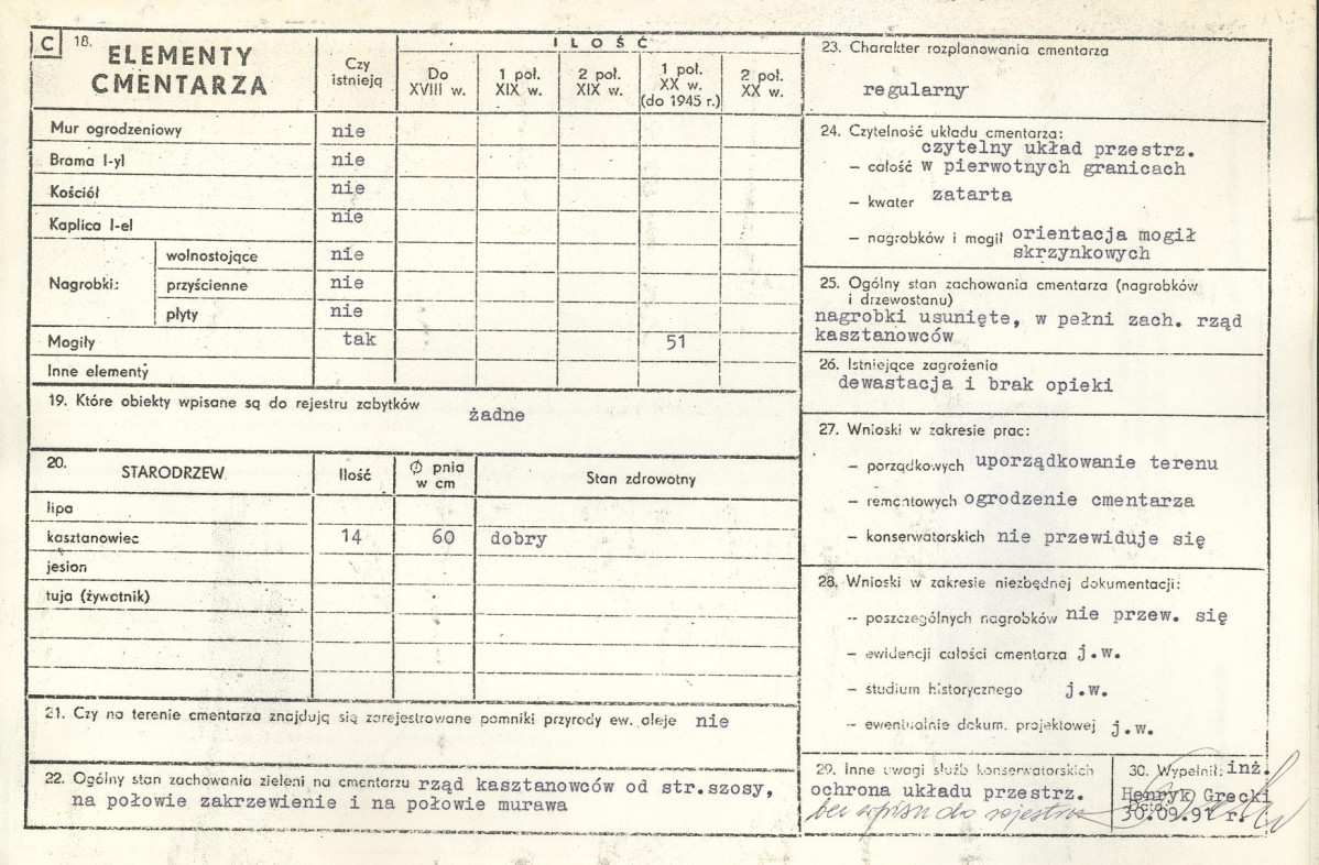 KC - Karta cmentarza, skan nr 2