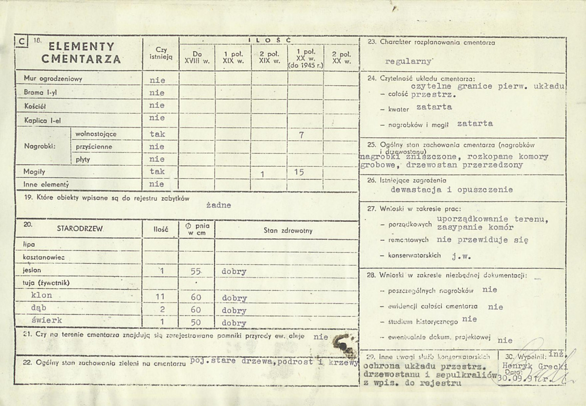 KC - Karta cmentarza, skan nr 2