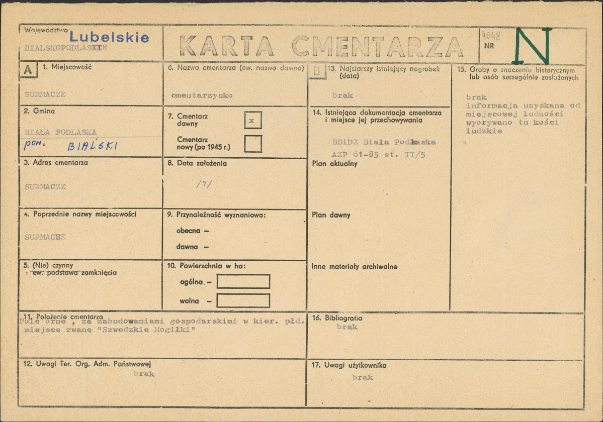 Karta cmentarza, skan nr 1