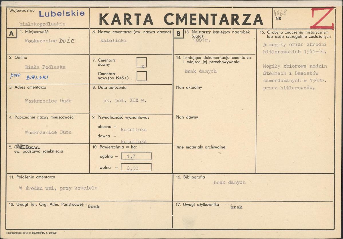 Karta cmentarza, skan nr 1