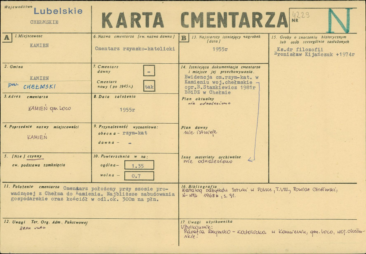 Karta cmentarza, skan nr 1