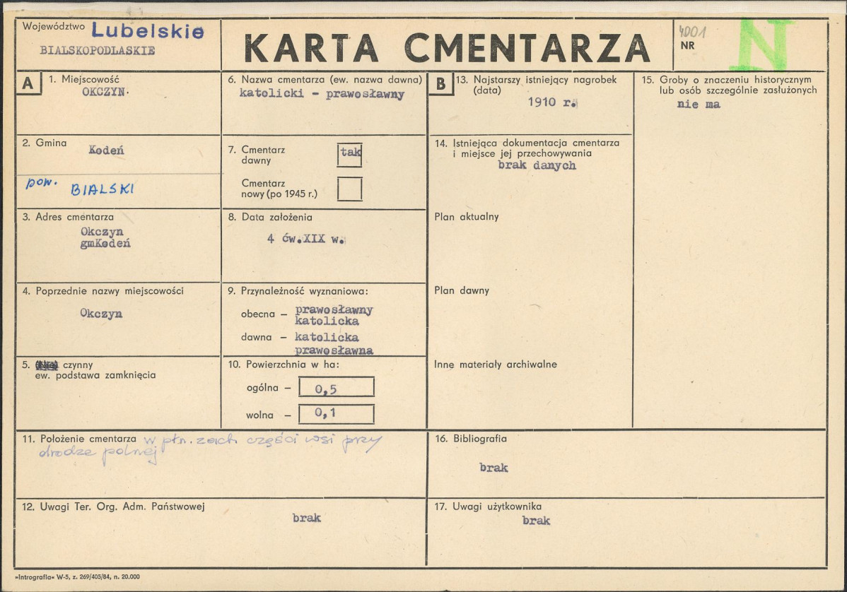 Karta cmentarza, skan nr 1