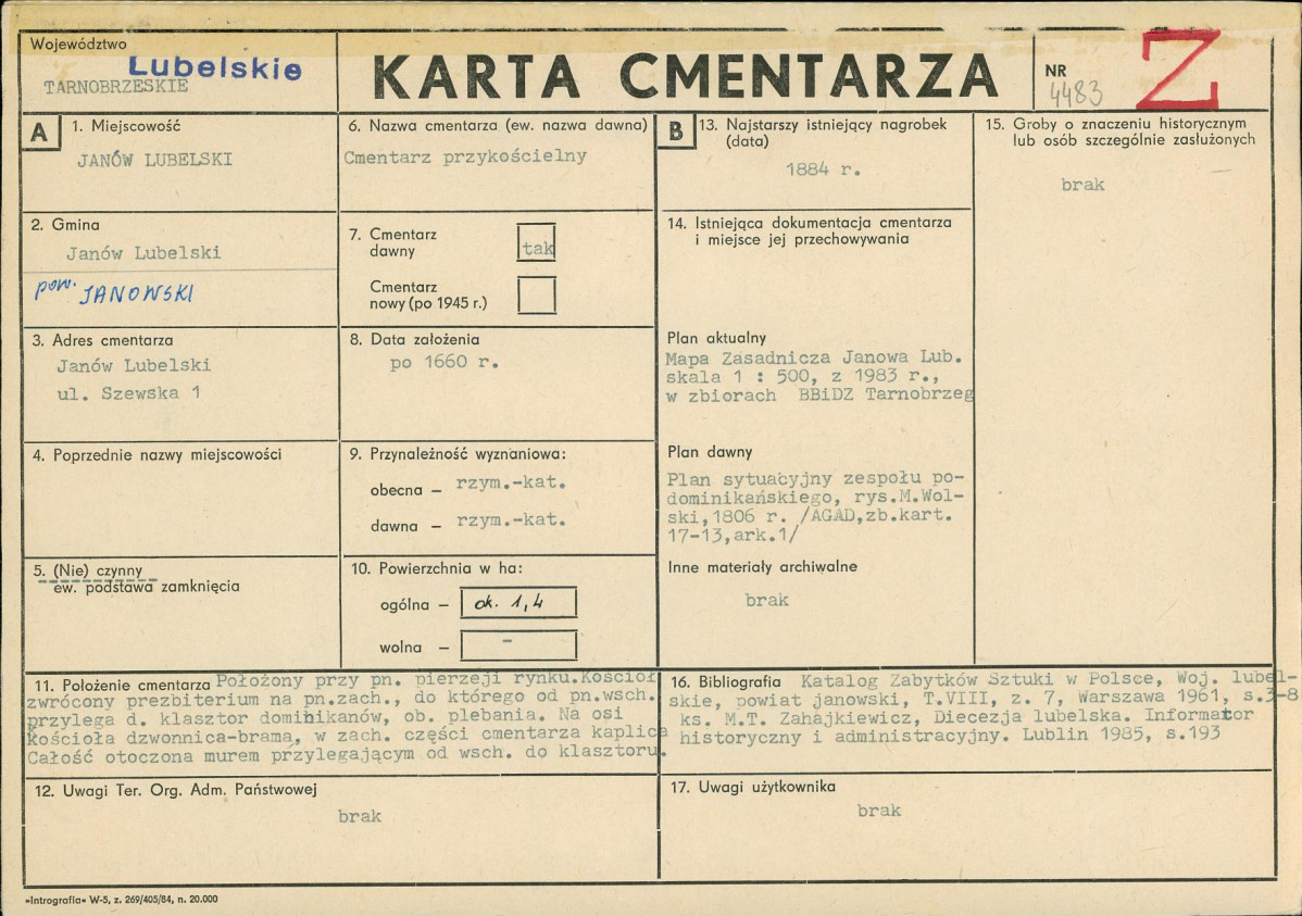 Karta cmentarza, skan nr 1
