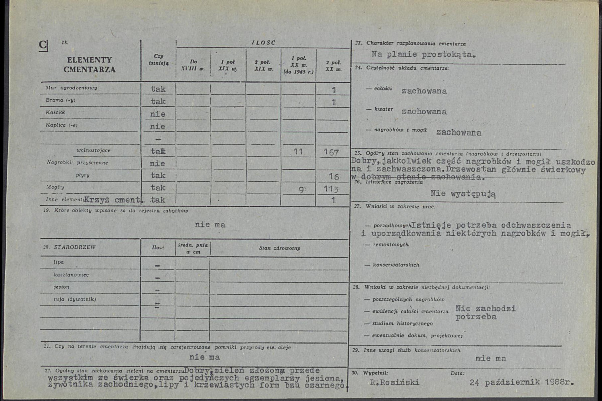 KC - Karta cmentarza, skan nr 2