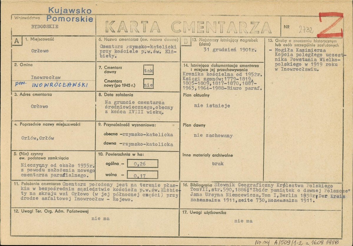 Karta cmentarza, skan nr 1