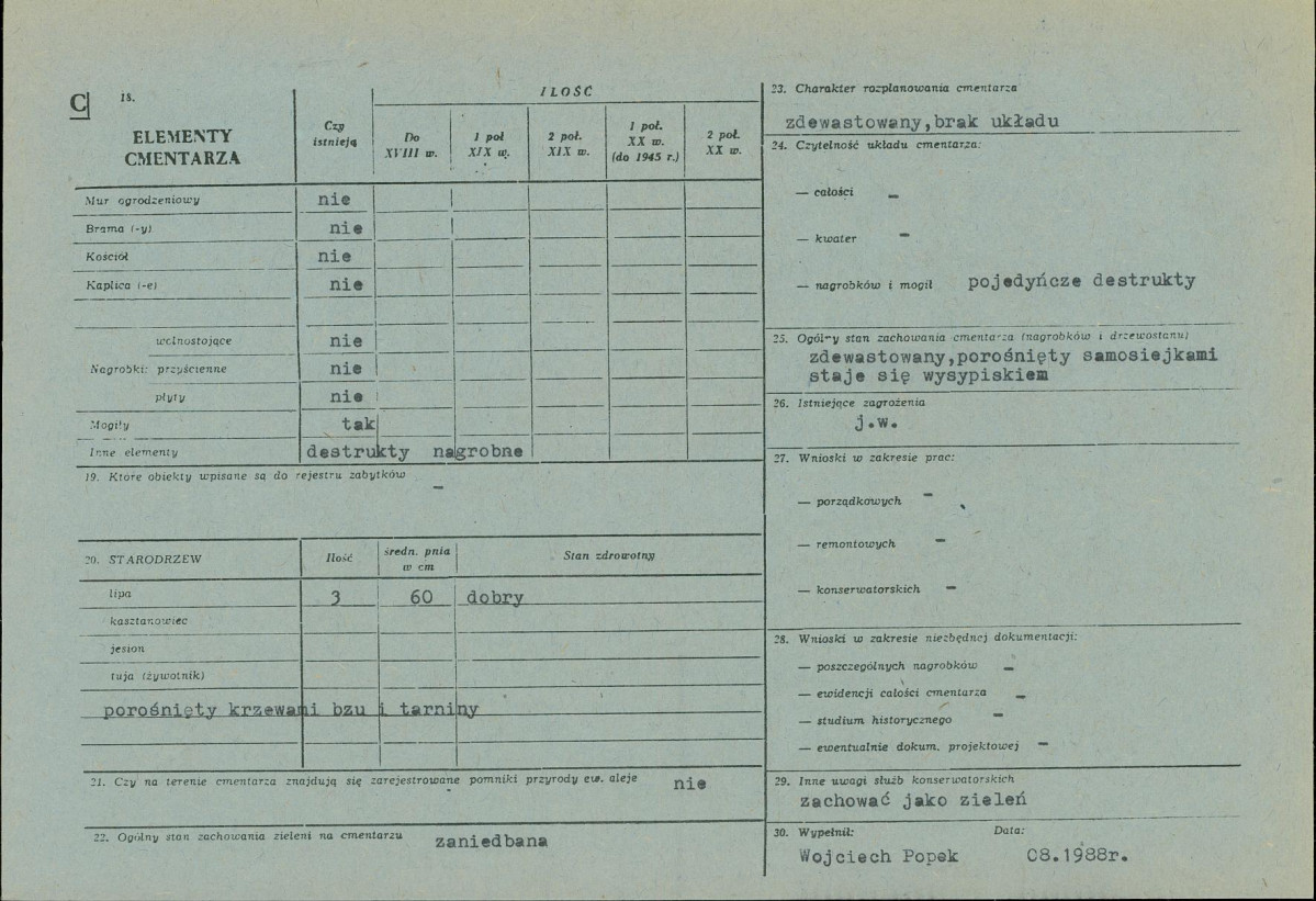 Karta cmentarza, skan nr 2