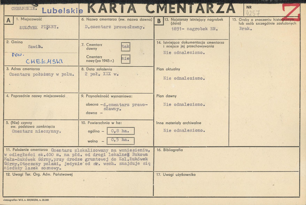 Karta cmentarza, skan nr 1