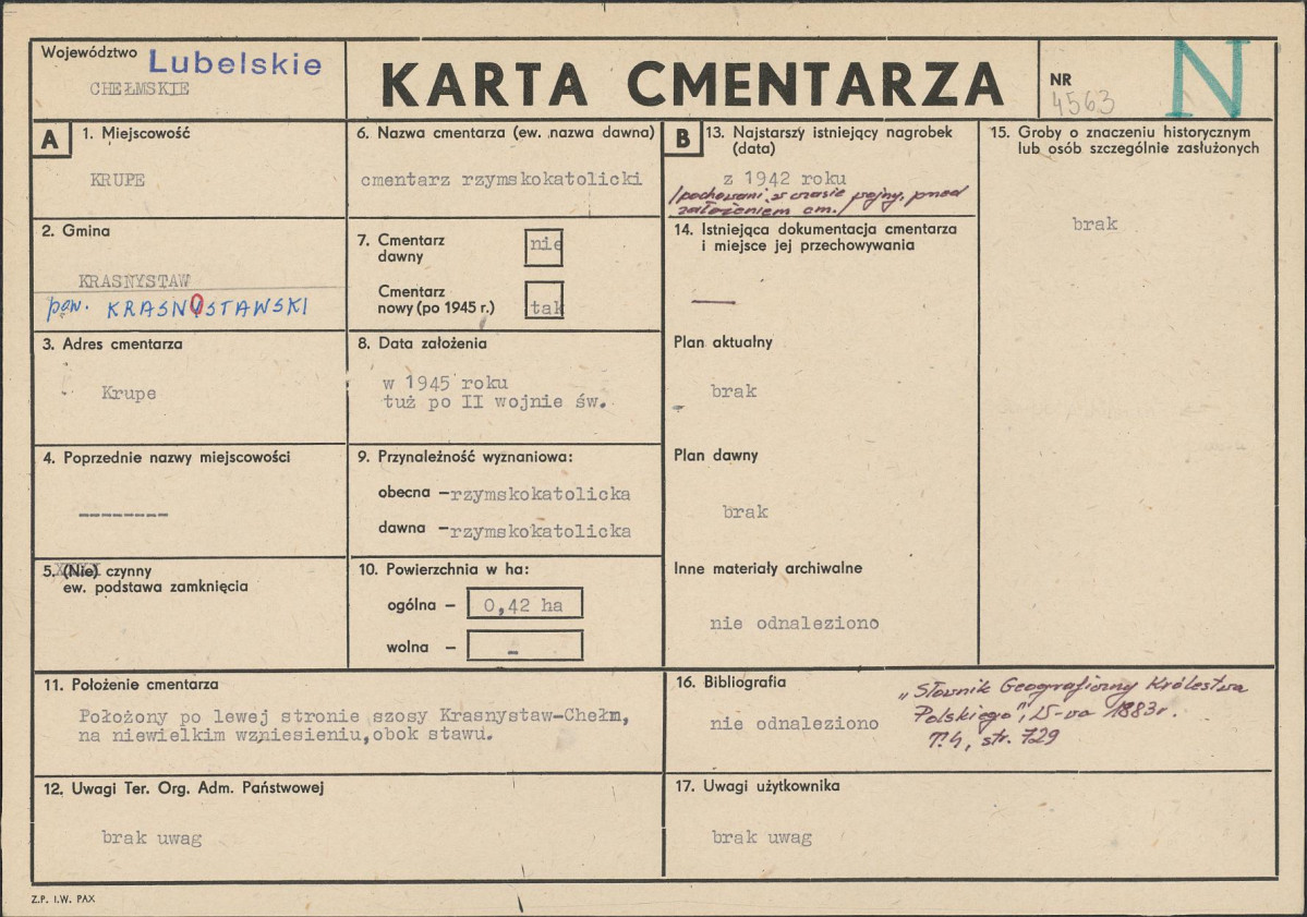 Karta cmentarza, skan nr 1