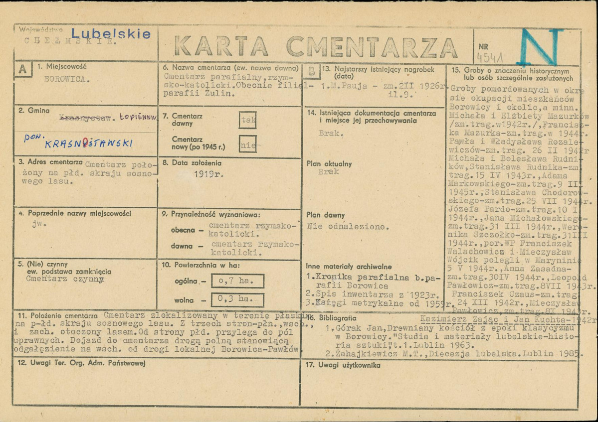Karta cmentarza, skan nr 1
