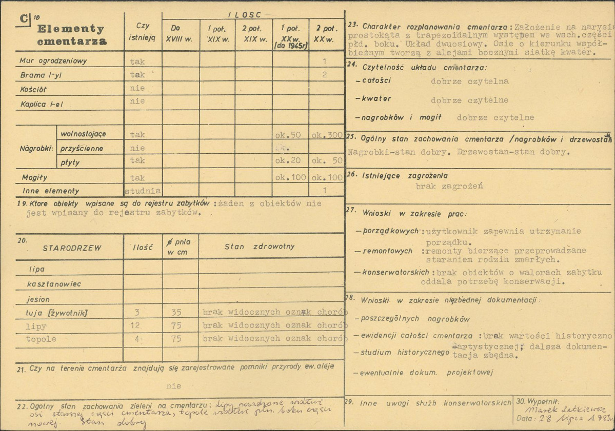 Karta cmentarza, skan nr 2