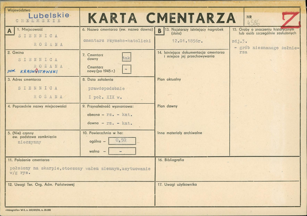 Karta cmentarza, skan nr 1