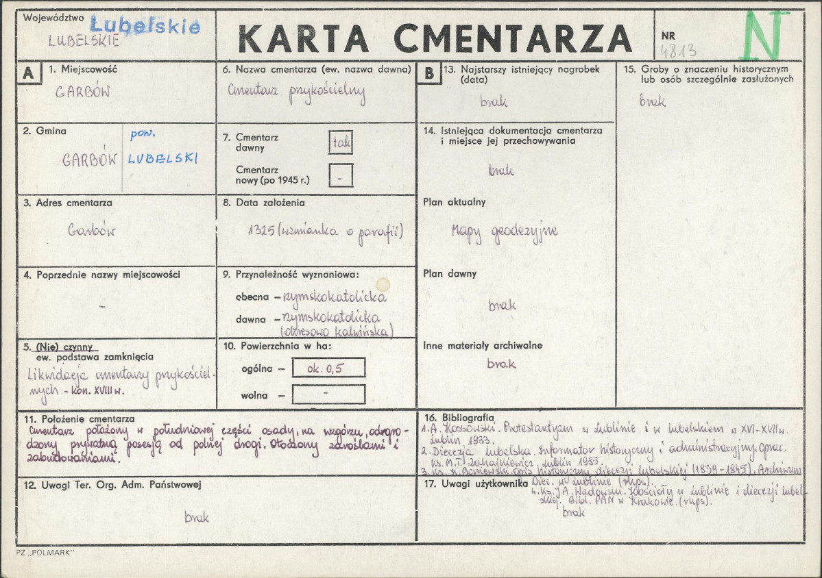 Karta cmentarza, skan nr 1