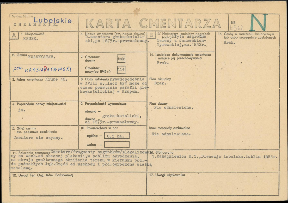 Karta cmentarza, skan nr 1