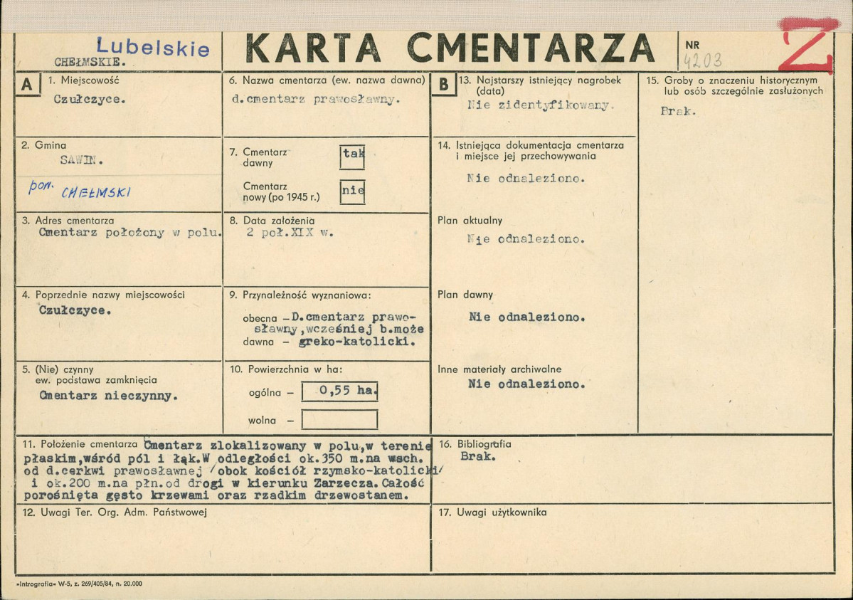 Karta cmentarza, skan nr 1