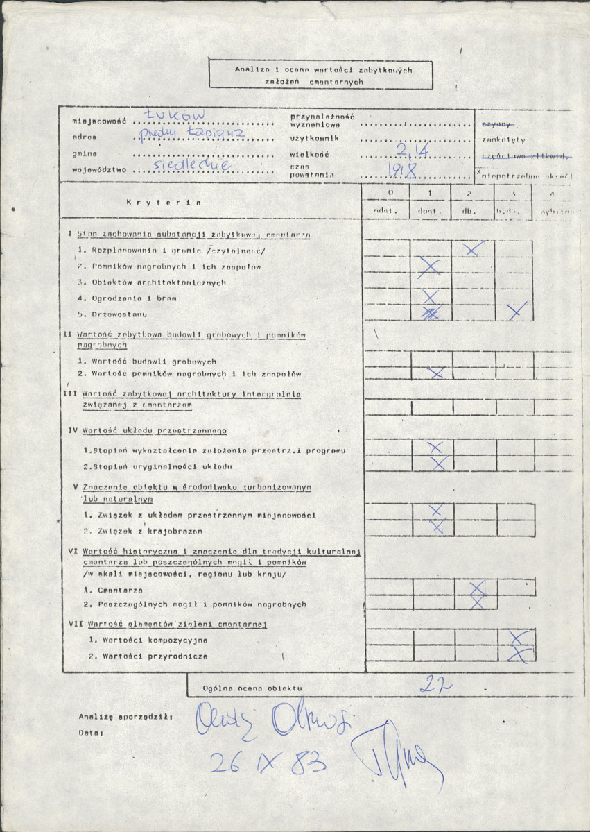 Karta cmentarza, skan nr 6