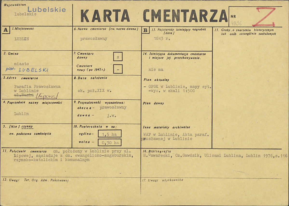 Karta cmentarza, skan nr 1