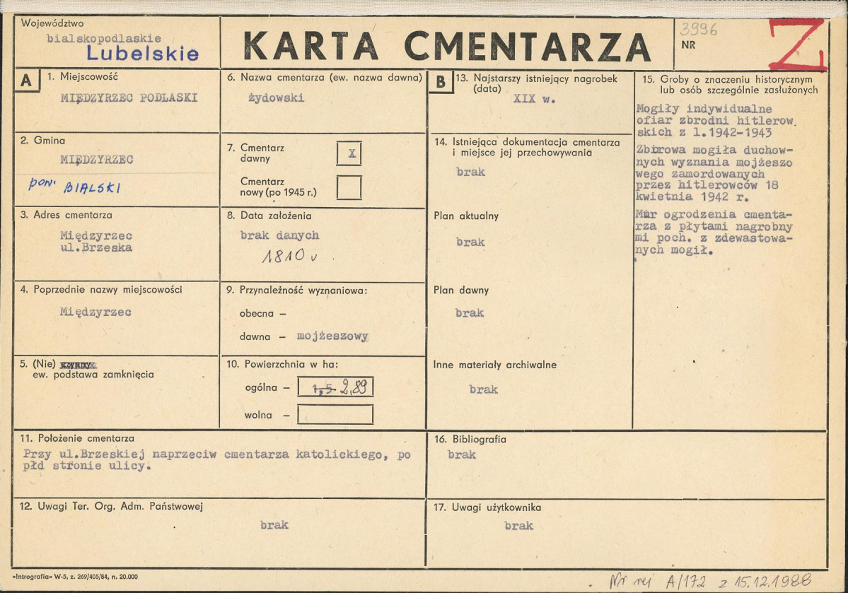 Karta cmentarza, skan nr 1