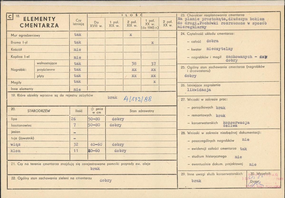 Karta cmentarza, skan nr 2