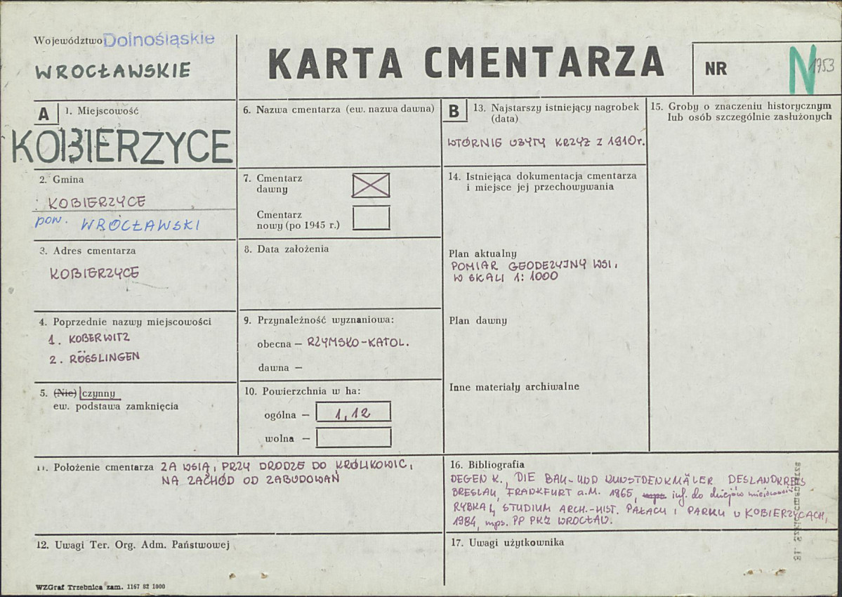 Karta cmentarza, skan nr 1