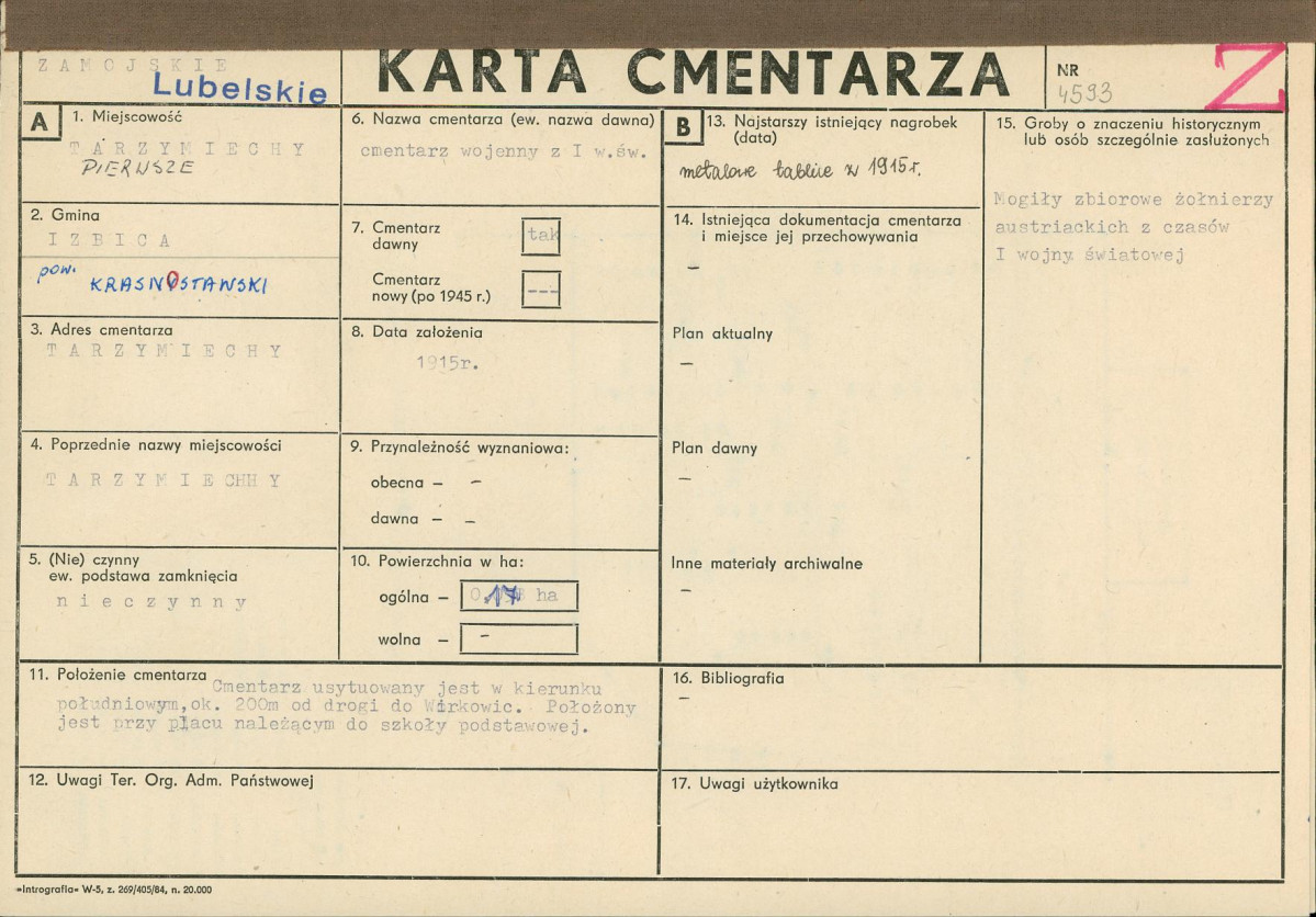 Karta cmentarza, skan nr 1