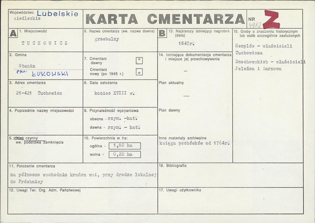 Karta cmentarza, skan nr 1