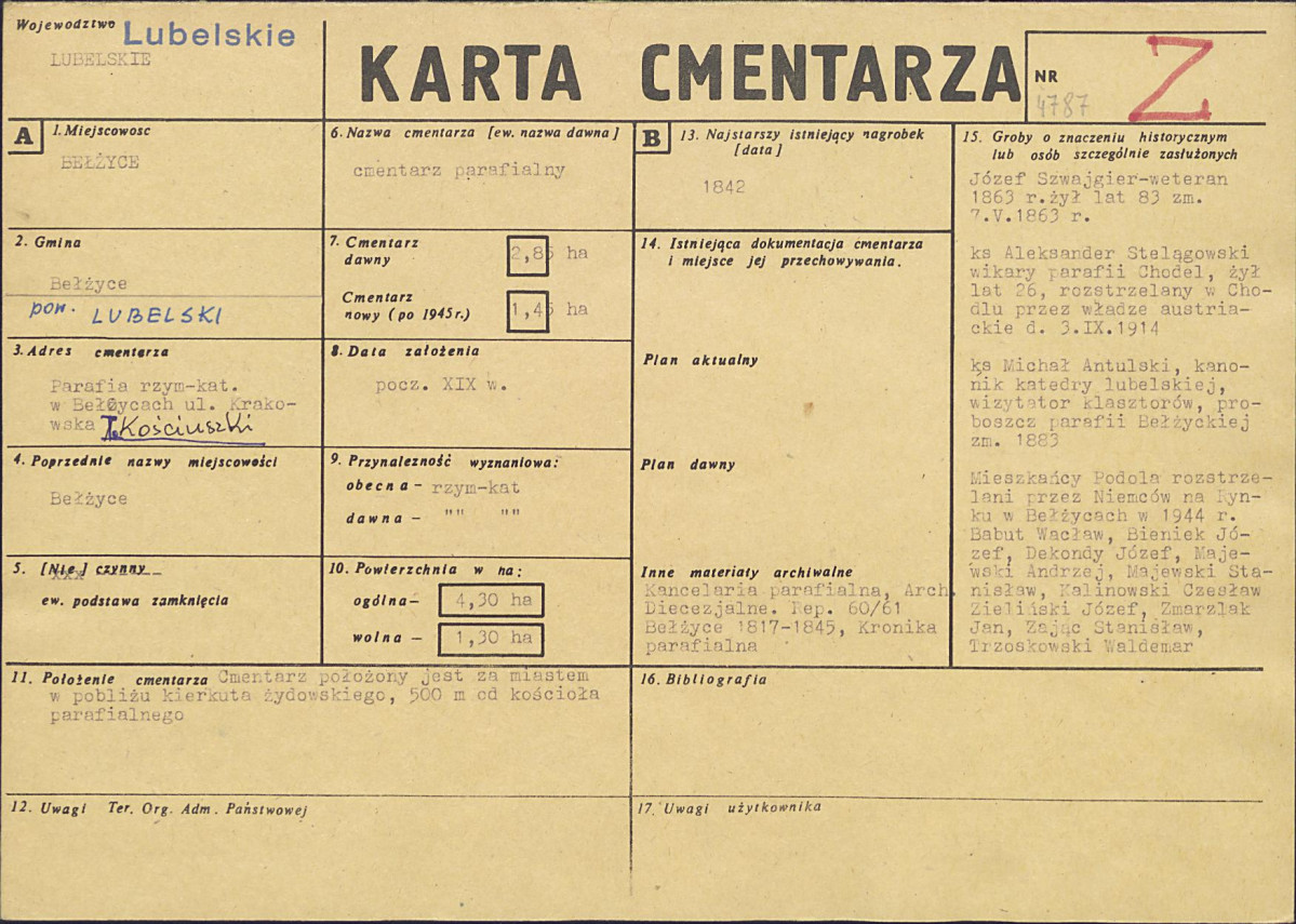Karta cmentarza, skan nr 1