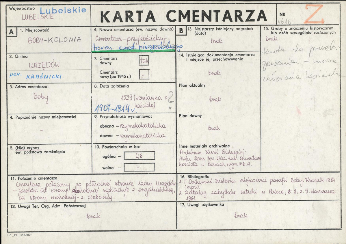 Karta cmentarza, skan nr 1