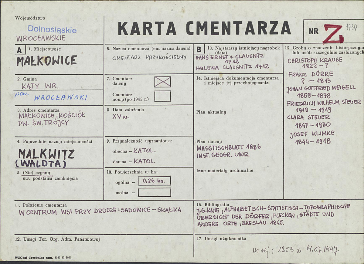 Karta cmentarza, skan nr 1