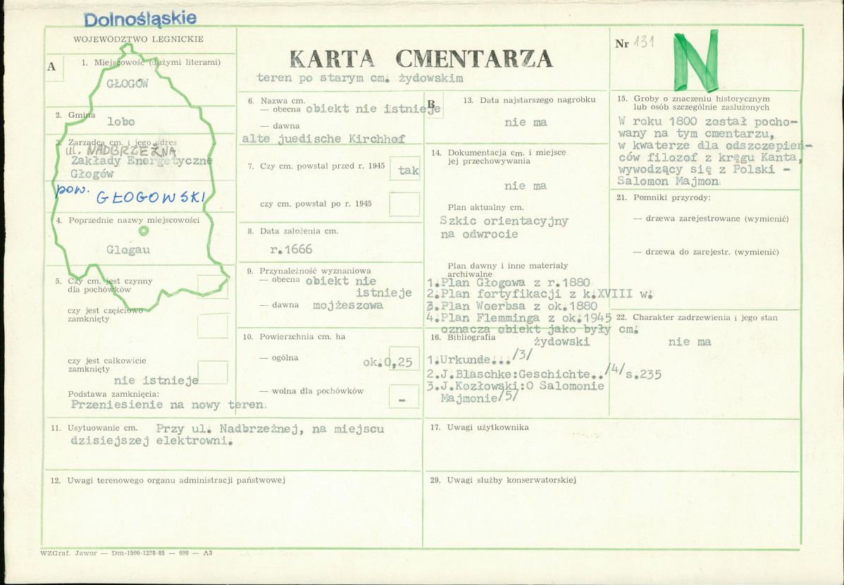 KC - Karta cmentarza, skan nr 1
