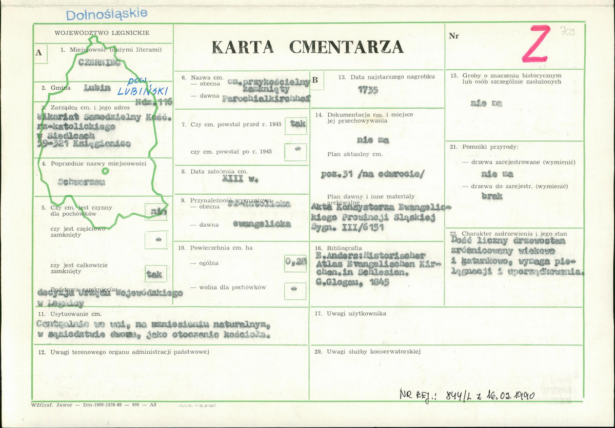 Karta cmentarza, skan nr 1