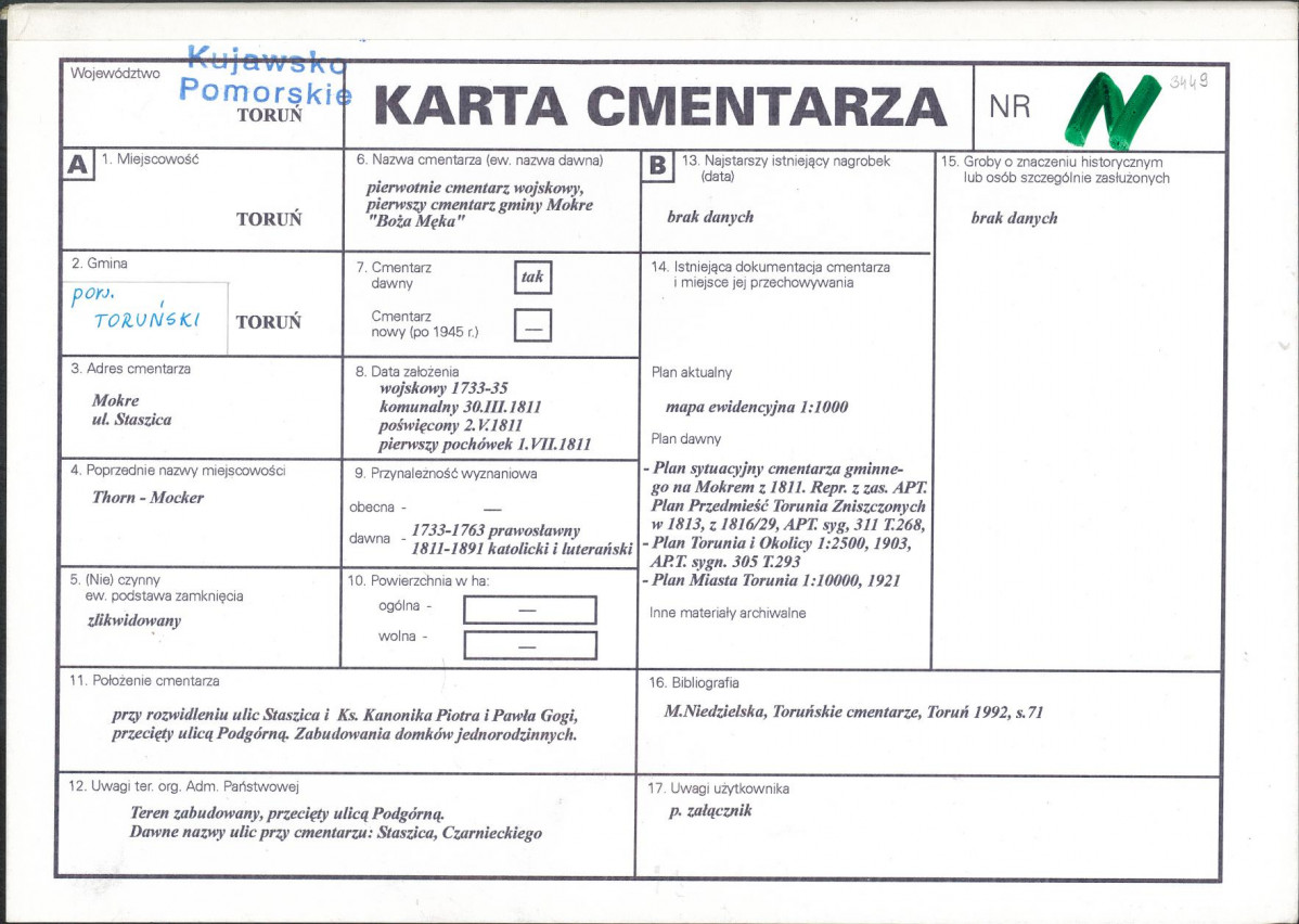 Karta cmentarza, skan nr 1