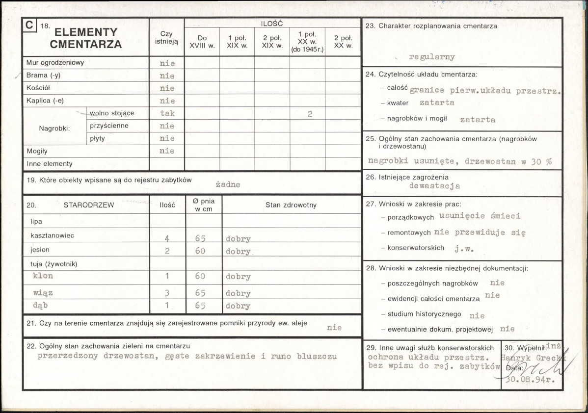Karta cmentarza, skan nr 2