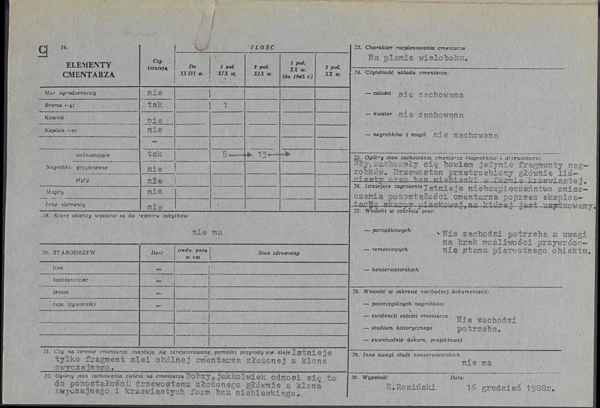 KC - Karta cmentarza, skan nr 2