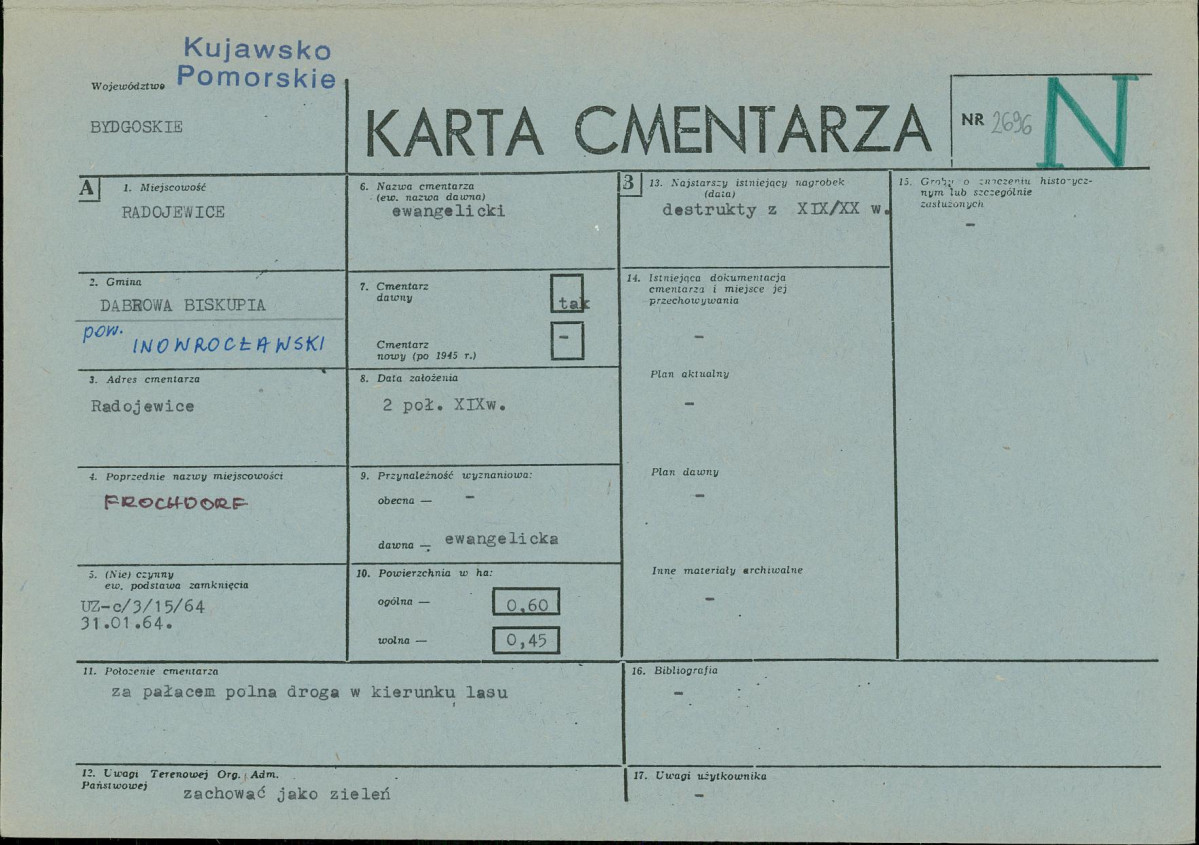 KC - Karta cmentarza, skan nr 1
