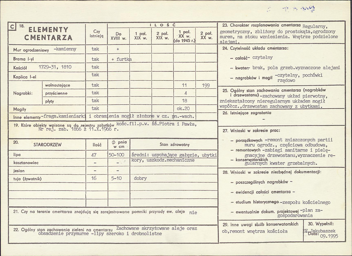 KC - Karta cmentarza, skan nr 2