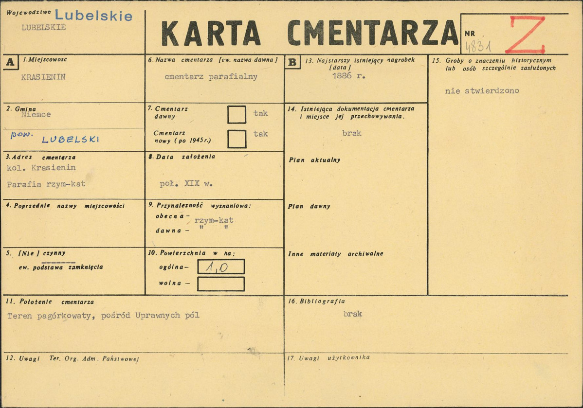 Karta cmentarza, skan nr 1
